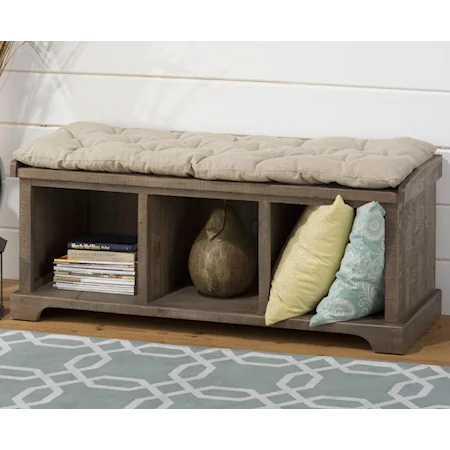 Reclaimed Solid Pine Wood Storage Bench